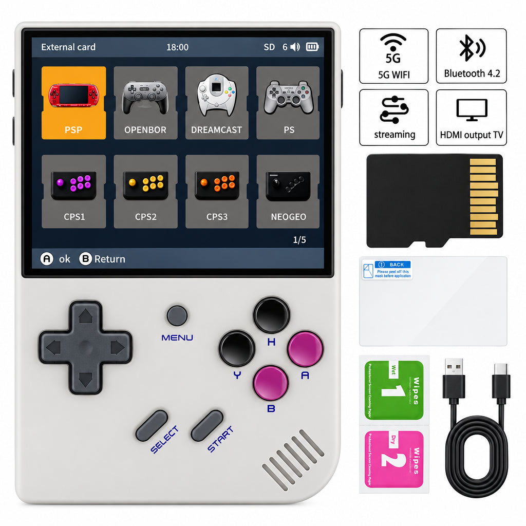 RG35XX Plus Retro Handheld Game Console with HDMI, WiFi, Bluetooth - Gomix Brands Outlet